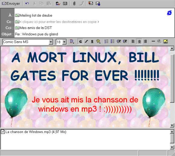 R&eacute;ponse de grosse elite